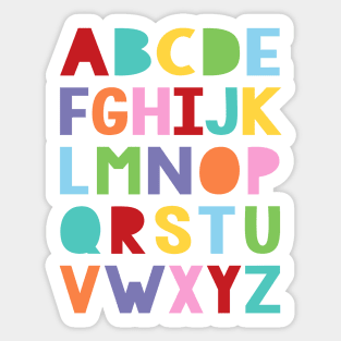 Colourful alphabet Sticker